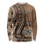 Personalized Tonga Ngatu Long Sleeve Shirt Vintage Brown Manulua Motifs
