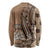 Personalized Tonga Ngatu Long Sleeve Shirt Vintage Brown Manulua Motifs