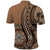 Personalized Tonga Ngatu Polo Shirt Vintage Brown Manulua Motifs