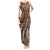 Personalized Tonga Ngatu Tank Maxi Dress Vintage Brown Manulua Motifs