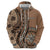 Personalized Tonga Ngatu Zip Hoodie Vintage Brown Manulua Motifs