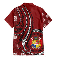 Personalized Tonga Ngatu Family Matching Mermaid Dress and Hawaiian Shirt Iconic Red Manulua Motifs