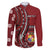 Personalized Tonga Ngatu Family Matching Puletasi and Hawaiian Shirt Iconic Red Manulua Motifs