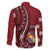Personalized Tonga Ngatu Family Matching Puletasi and Hawaiian Shirt Iconic Red Manulua Motifs