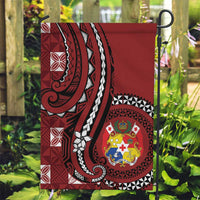 Tonga Ngatu Garden Flag Iconic Red Manulua Motifs LT7 Garden Flag Red - Polynesian Pride