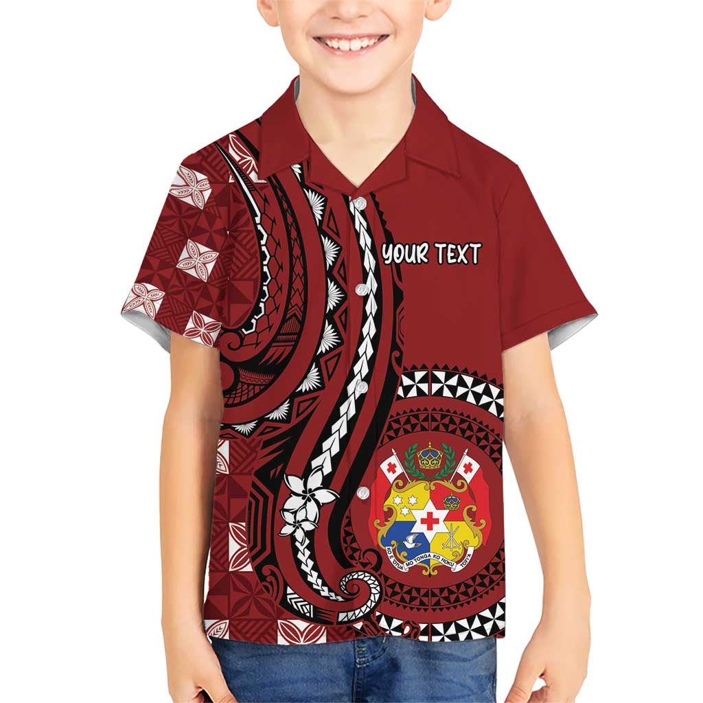 Personalized Tonga Ngatu Hawaiian Shirt Iconic Red Manulua Motifs LT7 - Polynesian Pride