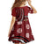 Personalized Tonga Ngatu Kid Short Sleeve Dress Iconic Red Manulua Motifs