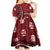 Personalized Tonga Ngatu Kid Short Sleeve Dress Iconic Red Manulua Motifs