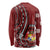 Personalized Tonga Ngatu Long Sleeve Shirt Iconic Red Manulua Motifs