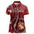 Personalized Tonga Ngatu Women Polo Shirt Iconic Red Manulua Motifs