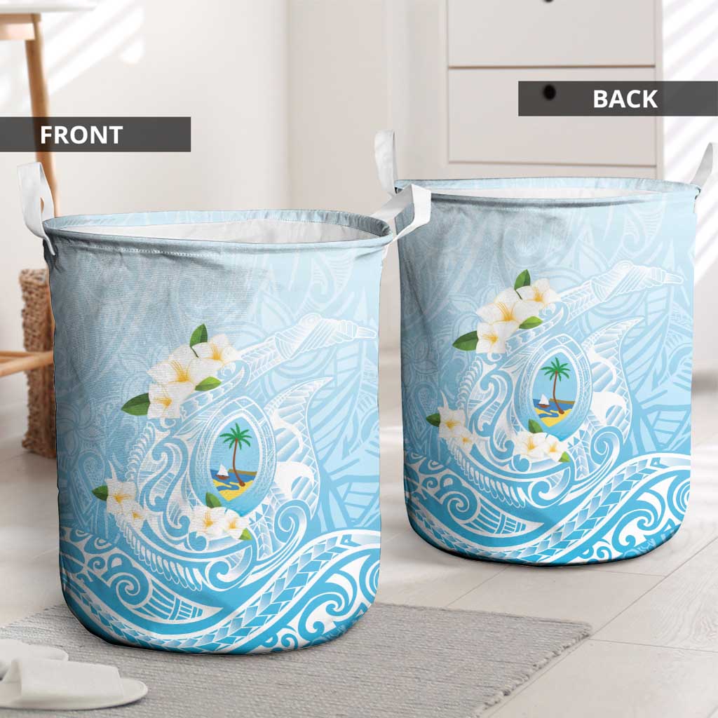 Guam Fishhook Mix Guasali Flowers Laundry Basket Dreaming Turquoise LT7 - Polynesian Pride