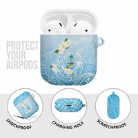 Guam Fishhook Mix Guasali Flowers AirPods Case Dreaming Turquoise LT7 - Polynesian Pride