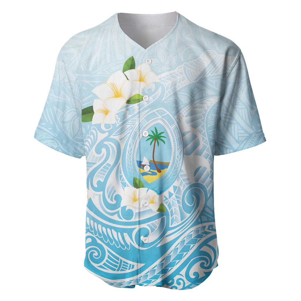 Guam Fishhook Mix Guasali Flowers Baseball Jersey Dreaming Turquoise LT7 Turquoise - Polynesian Pride