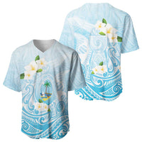 Guam Fishhook Mix Guasali Flowers Baseball Jersey Dreaming Turquoise LT7 - Polynesian Pride