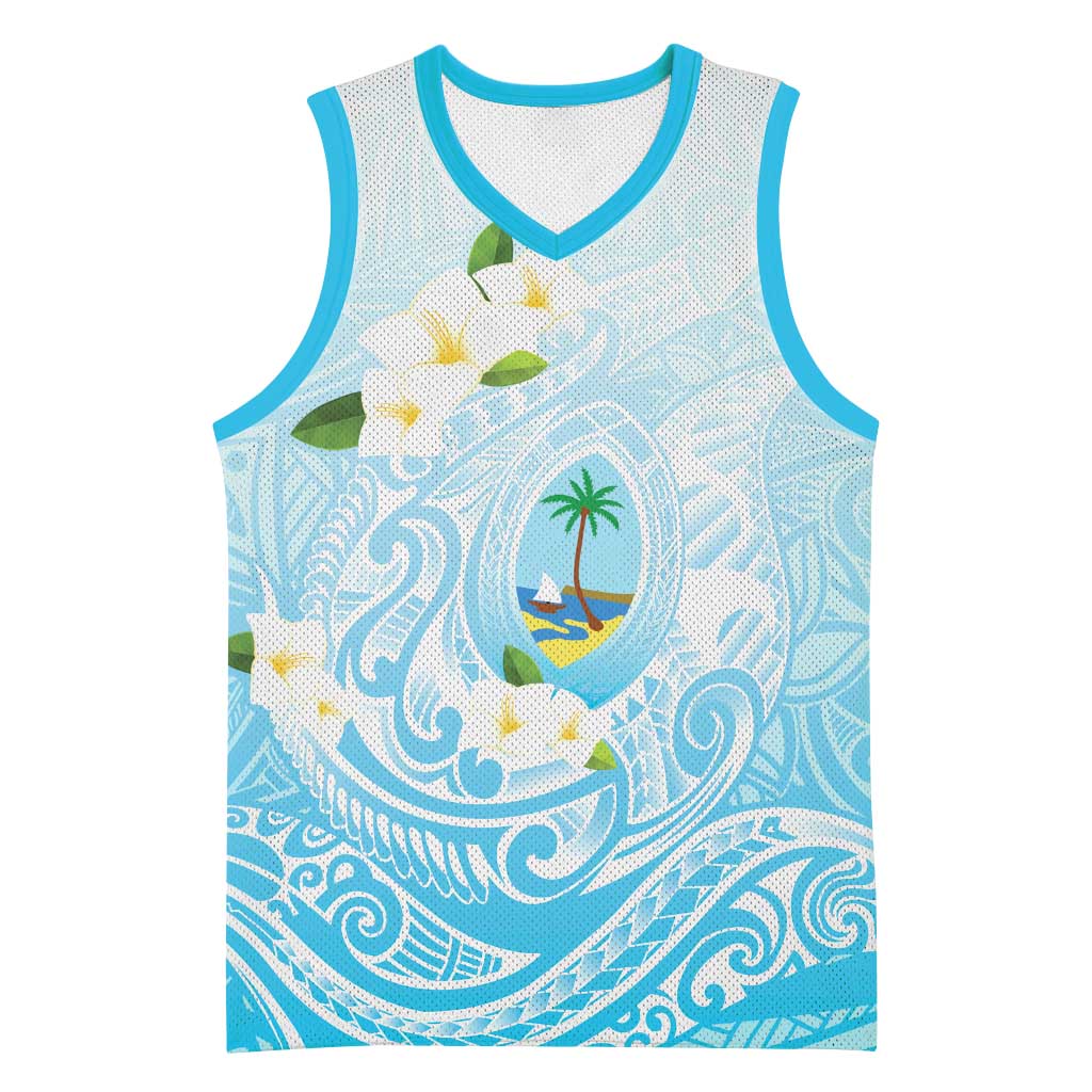 Guam Fishhook Mix Guasali Flowers Basketball Jersey Dreaming Turquoise LT7 Unisex Turquoise - Polynesian Pride