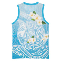 Guam Fishhook Mix Guasali Flowers Basketball Jersey Dreaming Turquoise LT7 - Polynesian Pride