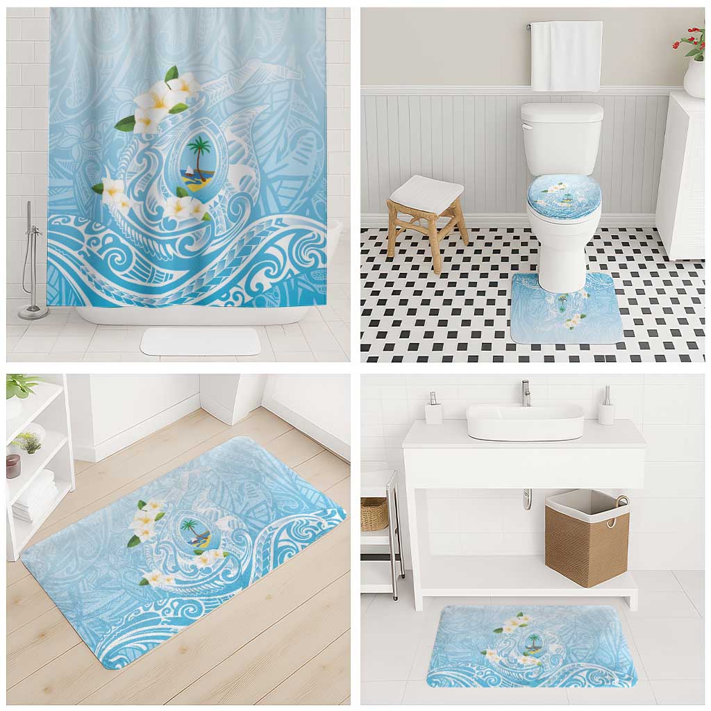 Guam Fishhook Mix Guasali Flowers Bathroom Set Dreaming Turquoise LT7 - Polynesian Pride