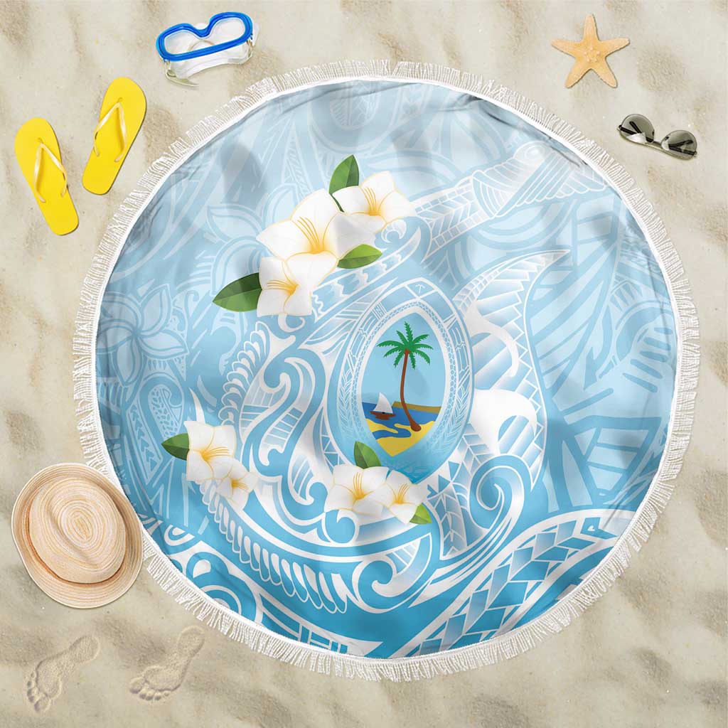 Guam Fishhook Mix Guasali Flowers Beach Blanket Dreaming Turquoise LT7 One Size 150cm Turquoise - Polynesian Pride