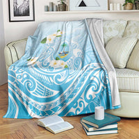 Guam Fishhook Mix Guasali Flowers Blanket Dreaming Turquoise LT7 Turquoise - Polynesian Pride