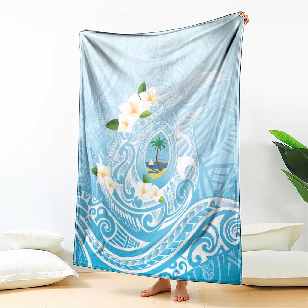 Guam Fishhook Mix Guasali Flowers Blanket Dreaming Turquoise LT7 - Polynesian Pride