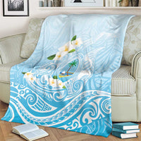 Guam Fishhook Mix Guasali Flowers Blanket Dreaming Turquoise LT7 - Polynesian Pride