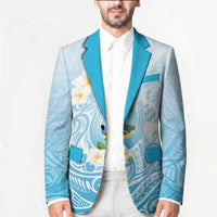 Guam Fishhook Mix Guasali Flowers Blazer Dreaming Turquoise LT7 - Polynesian Pride