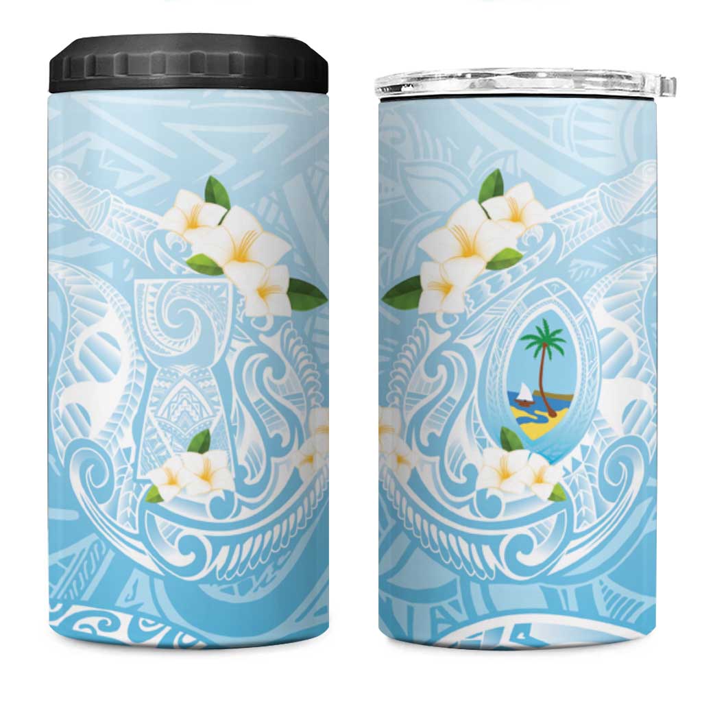 Guam Fishhook Mix Guasali Flowers 4 in 1 Can Cooler Tumbler Dreaming Turquoise LT7 One Size: 16 oz Turquoise - Polynesian Pride