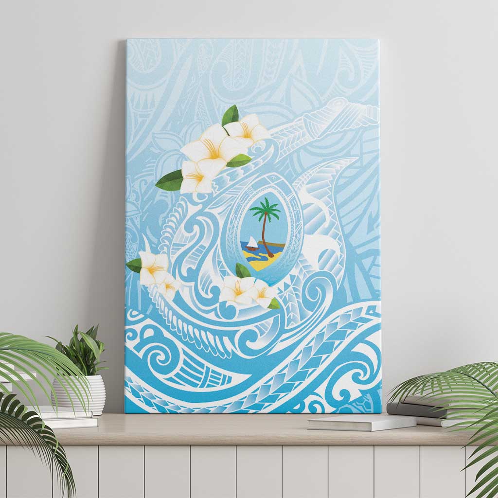 Guam Fishhook Mix Guasali Flowers Canvas Wall Art Dreaming Turquoise LT7 - Polynesian Pride