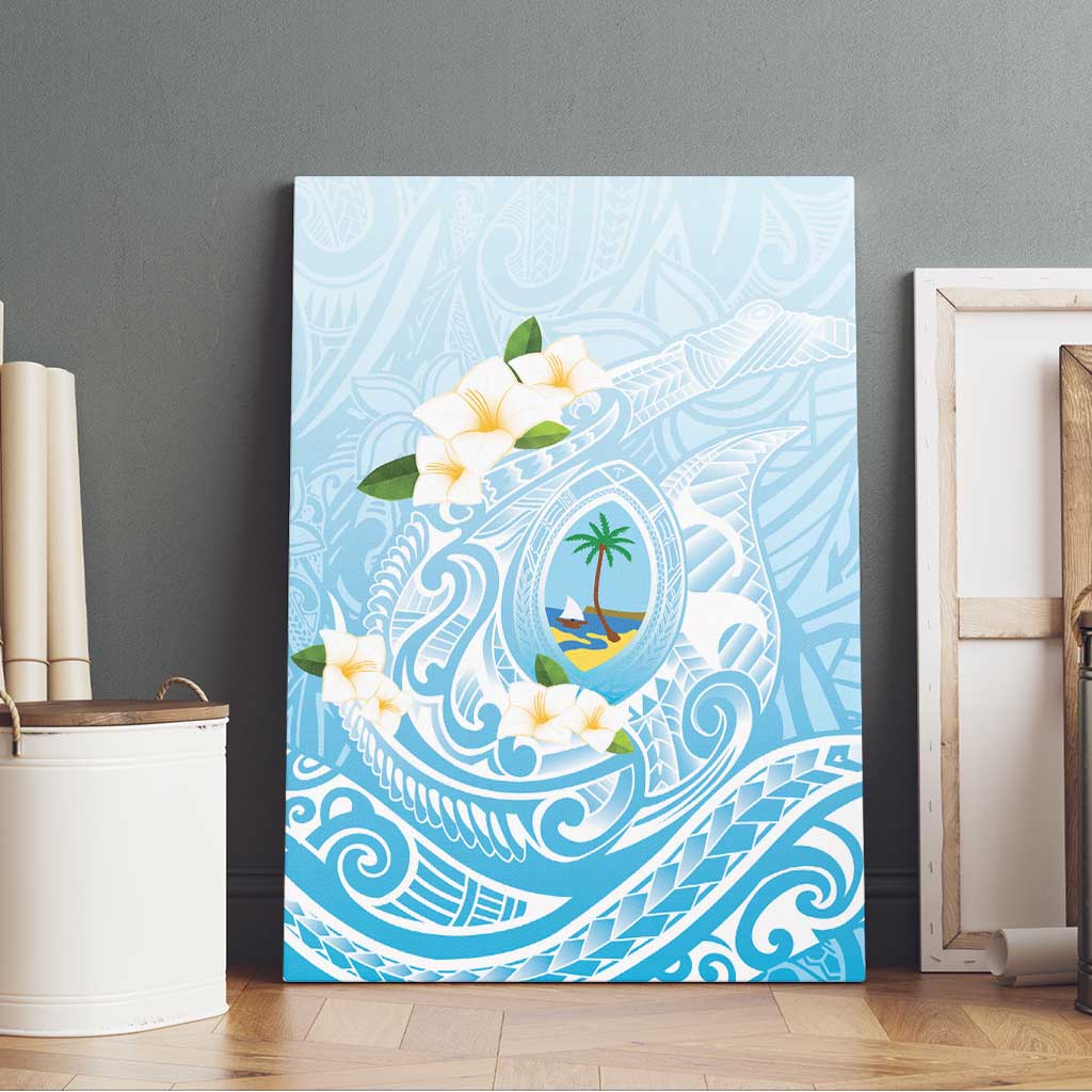 Guam Fishhook Mix Guasali Flowers Canvas Wall Art Dreaming Turquoise LT7 - Polynesian Pride