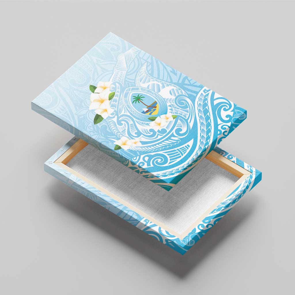 Guam Fishhook Mix Guasali Flowers Canvas Wall Art Dreaming Turquoise LT7 - Polynesian Pride