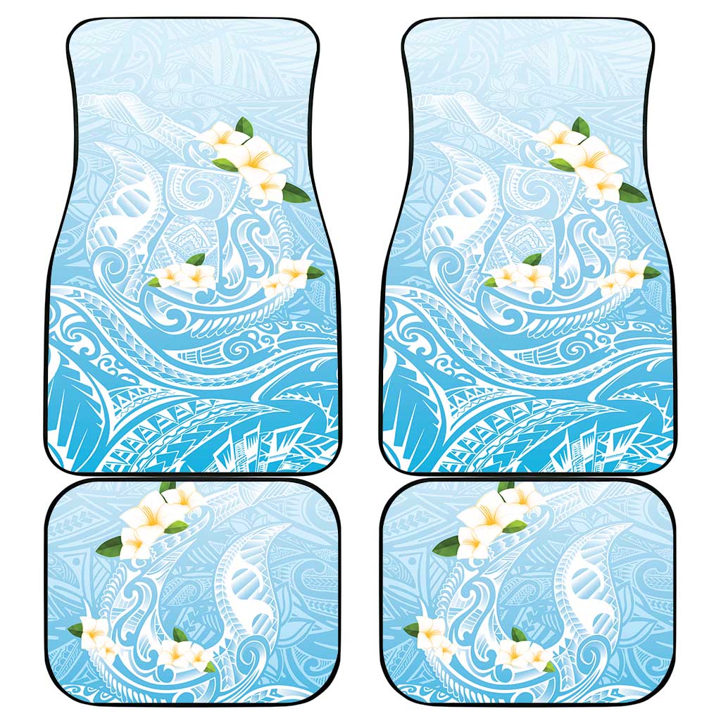 Guam Fishhook Mix Guasali Flowers Car Mats Dreaming Turquoise LT7 - Polynesian Pride