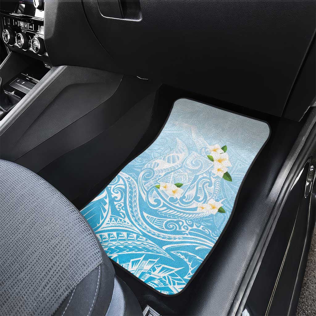 Guam Fishhook Mix Guasali Flowers Car Mats Dreaming Turquoise LT7 - Polynesian Pride