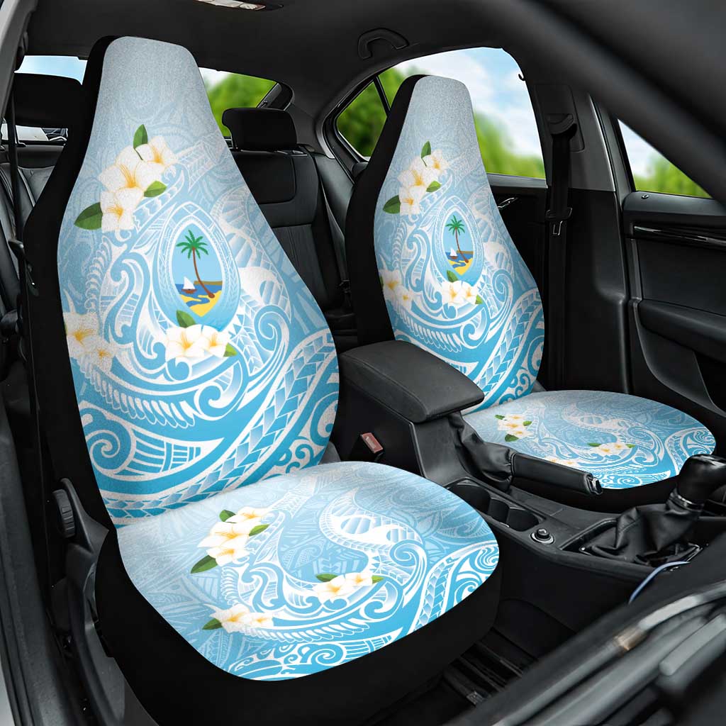 Guam Fishhook Mix Guasali Flowers Car Seat Cover Dreaming Turquoise