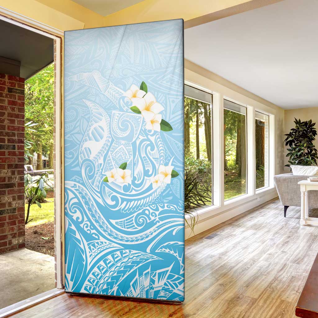 Guam Fishhook Mix Guasali Flowers Door Cover Dreaming Turquoise