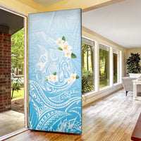 Guam Fishhook Mix Guasali Flowers Door Cover Dreaming Turquoise