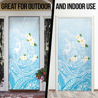 Guam Fishhook Mix Guasali Flowers Door Cover Dreaming Turquoise