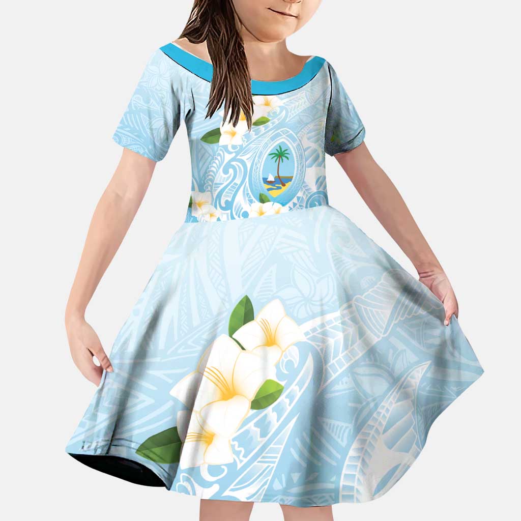 Guam Fishhook Mix Guasali Flowers Family Matching Off The Shoulder Long Sleeve Dress and Hawaiian Shirt Dreaming Turquoise