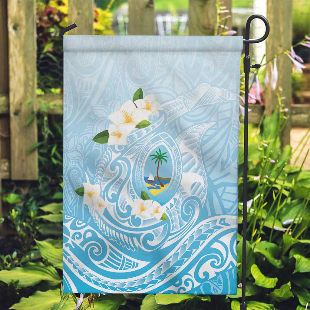 Guam Fishhook Mix Guasali Flowers Garden Flag Dreaming Turquoise LT7 Garden Flag Turquoise - Polynesian Pride