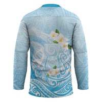 Guam Fishhook Mix Guasali Flowers Hockey Jersey Dreaming Turquoise LT7 - Polynesian Pride
