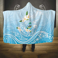 Guam Fishhook Mix Guasali Flowers Hooded Blanket Dreaming Turquoise LT7 - Polynesian Pride