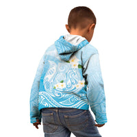 Guam Fishhook Mix Guasali Flowers Kid Hoodie Dreaming Turquoise LT7 - Polynesian Pride
