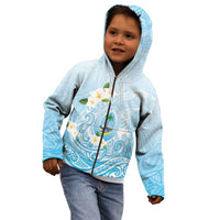 Guam Fishhook Mix Guasali Flowers Kid Hoodie Dreaming Turquoise LT7 - Polynesian Pride