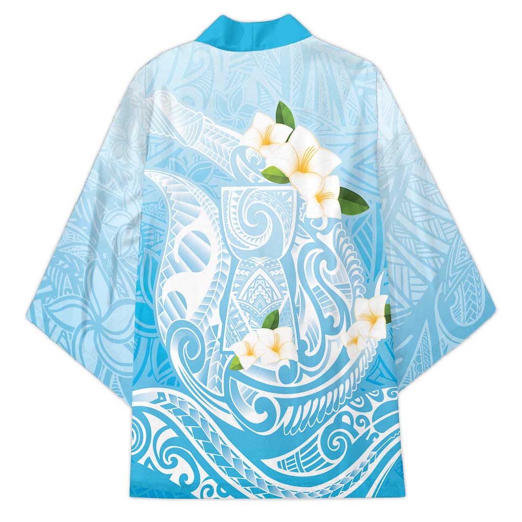 Guam Fishhook Mix Guasali Flowers Kimono Dreaming Turquoise LT7 - Polynesian Pride