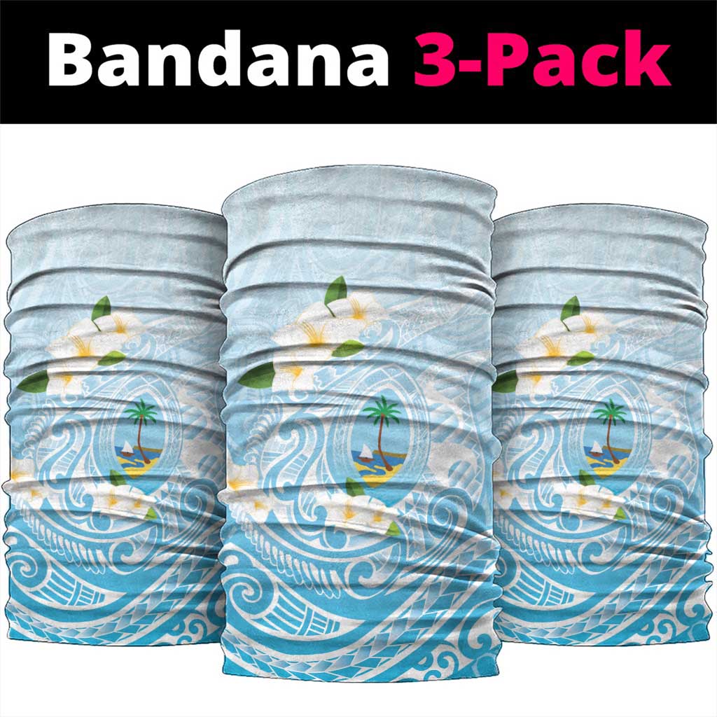 Guam Fishhook Mix Guasali Flowers Neck Gaiter Dreaming Turquoise LT7 package One Size: 25*50cm Turquoise - Polynesian Pride