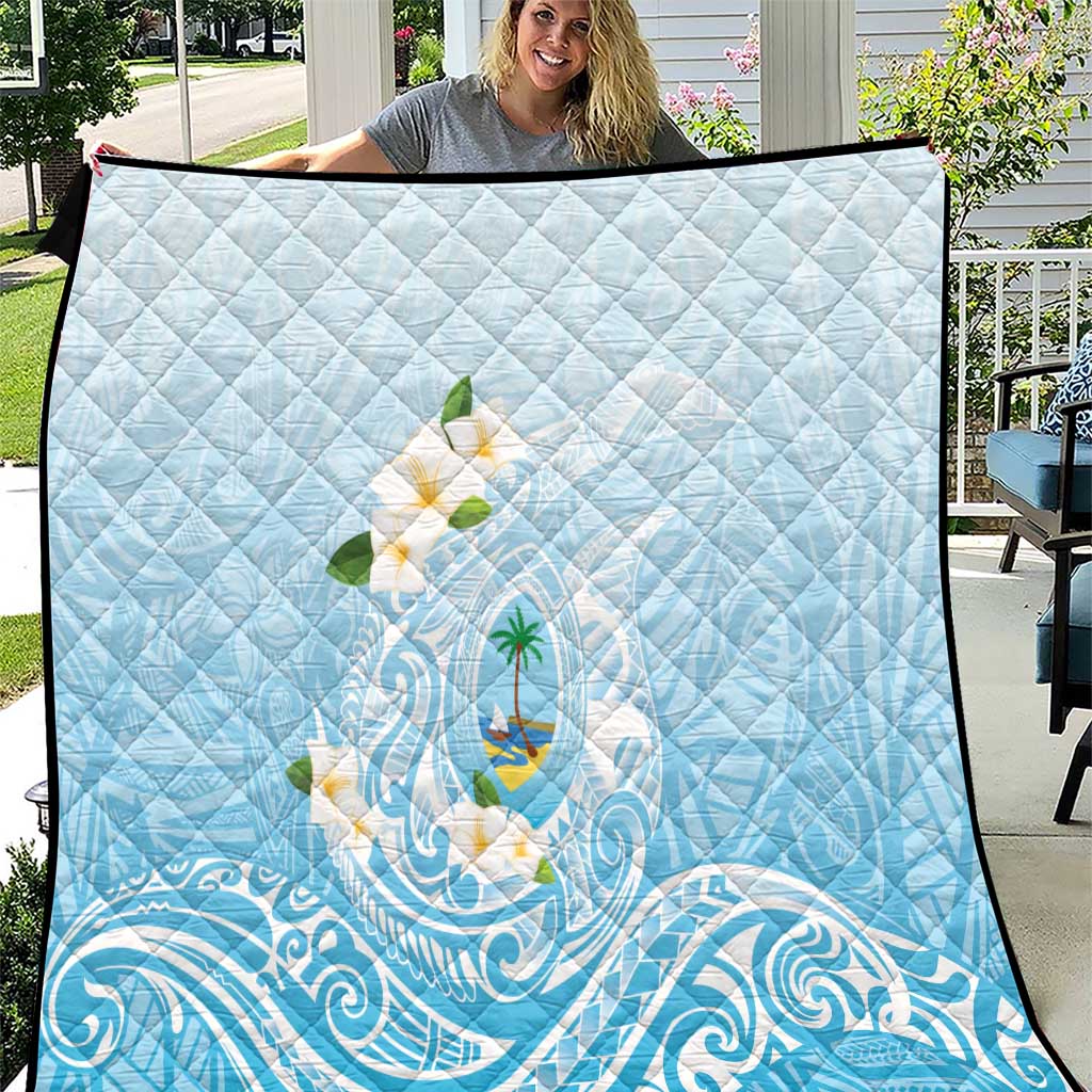 Guam Fishhook Mix Guasali Flowers Quilt Dreaming Turquoise