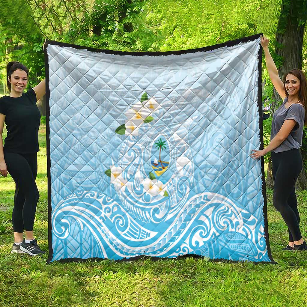Guam Fishhook Mix Guasali Flowers Quilt Dreaming Turquoise LT7 - Polynesian Pride