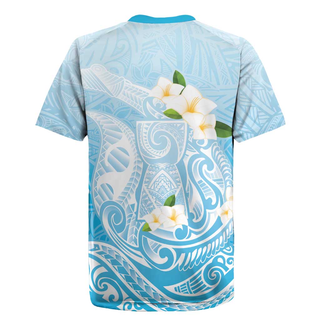 Guam Fishhook Mix Guasali Flowers Rugby Jersey Dreaming Turquoise LT7 - Polynesian Pride