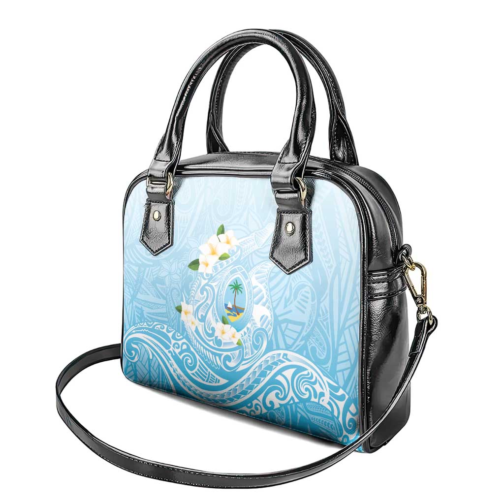Guam Fishhook Mix Guasali Flowers Shoulder Handbag Dreaming Turquoise LT7 - Polynesian Pride