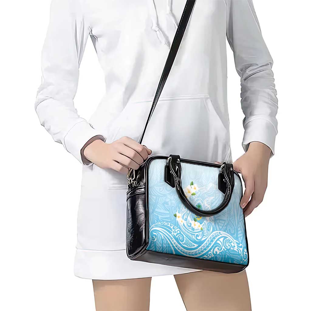 Guam Fishhook Mix Guasali Flowers Shoulder Handbag Dreaming Turquoise LT7 - Polynesian Pride