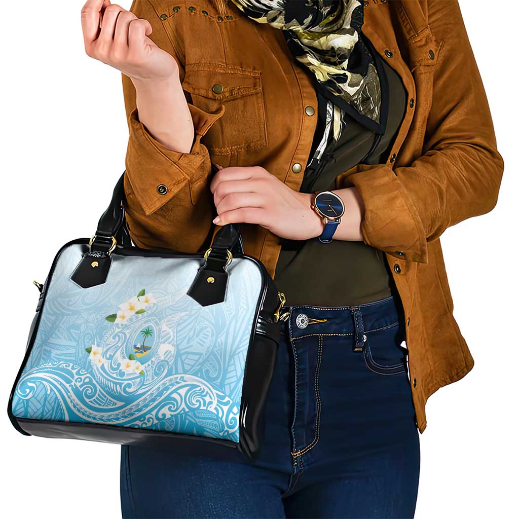 Guam Fishhook Mix Guasali Flowers Shoulder Handbag Dreaming Turquoise LT7 - Polynesian Pride
